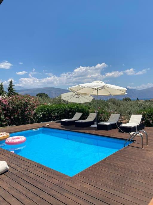 Georges Villa Galaxidi, Family, Pool And Garden Extérieur photo
